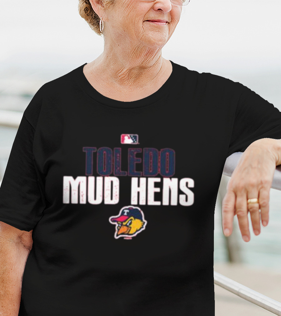 Toledo Mud Hens MLB Team Logo With Bird Mascot T-Shirt