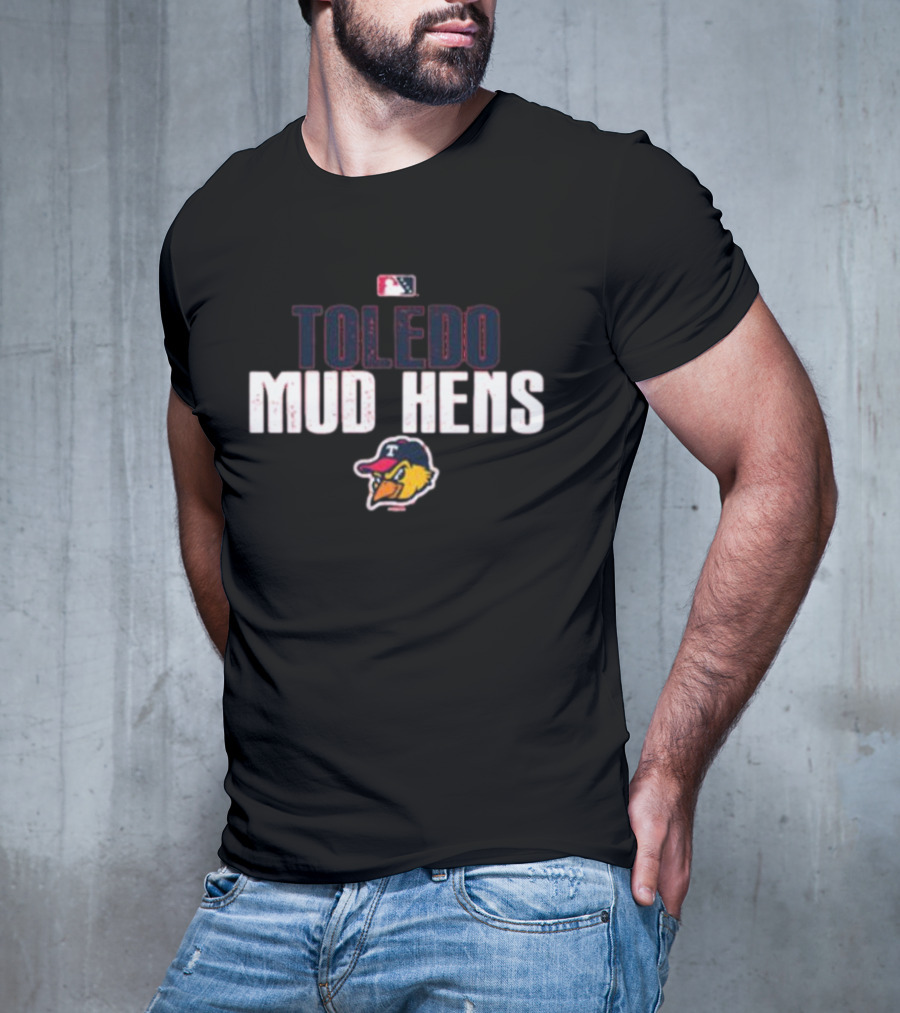 Toledo Mud Hens MLB Team Logo With Bird Mascot T-Shirt