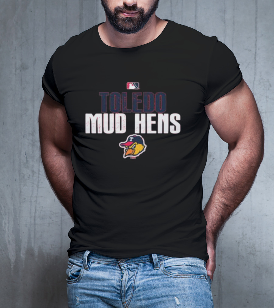 Toledo Mud Hens MLB Team Logo With Bird Mascot T-Shirt