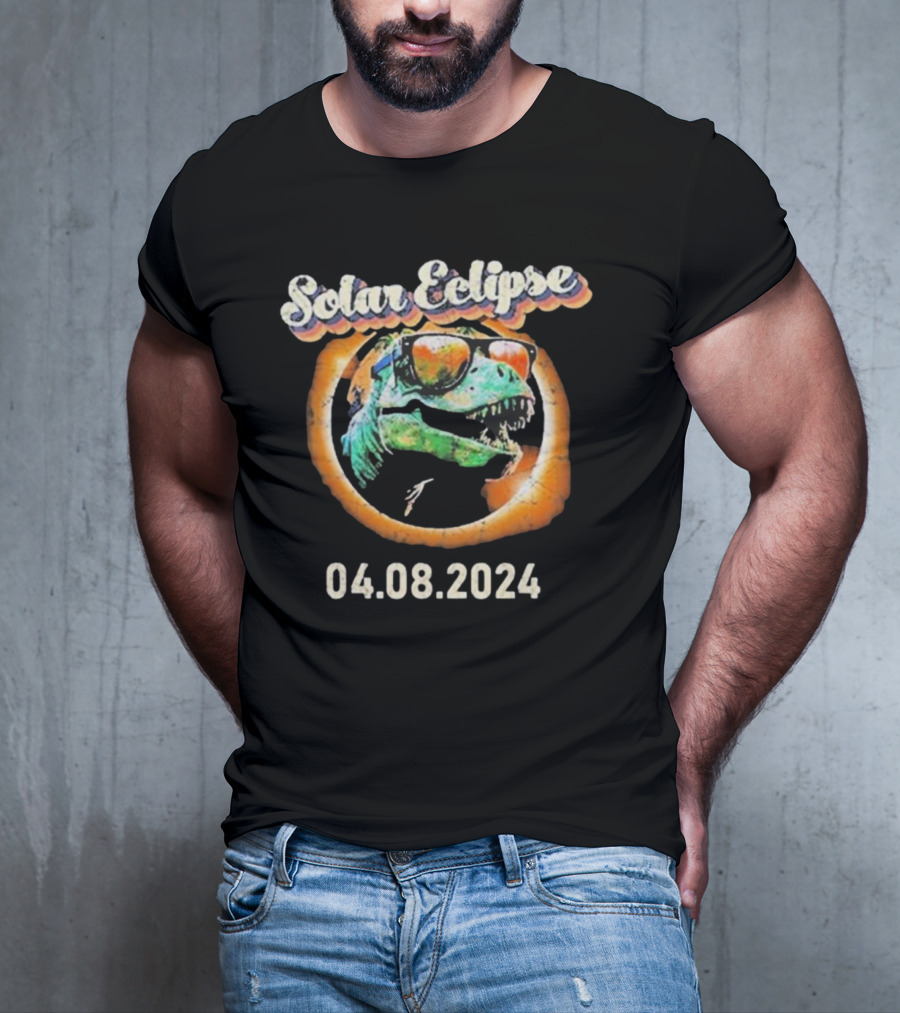 Solar Eclipse T-Rex April 8 T-Shirt