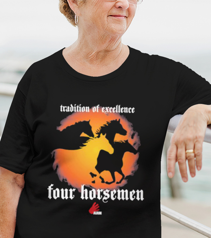 Tradition Of Excellence Four Horsemen Silhouette Sunset Motif ARN T-Shirt