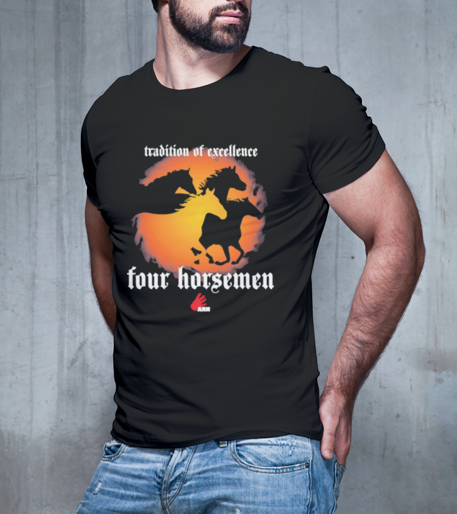 Tradition Of Excellence Four Horsemen Silhouette Sunset Motif ARN T-Shirt