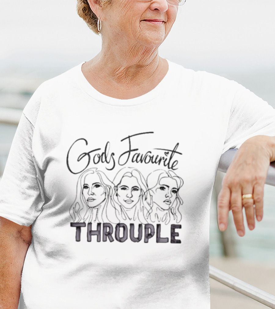 GodS Favourite Throuple Faces Sketch T-Shirt