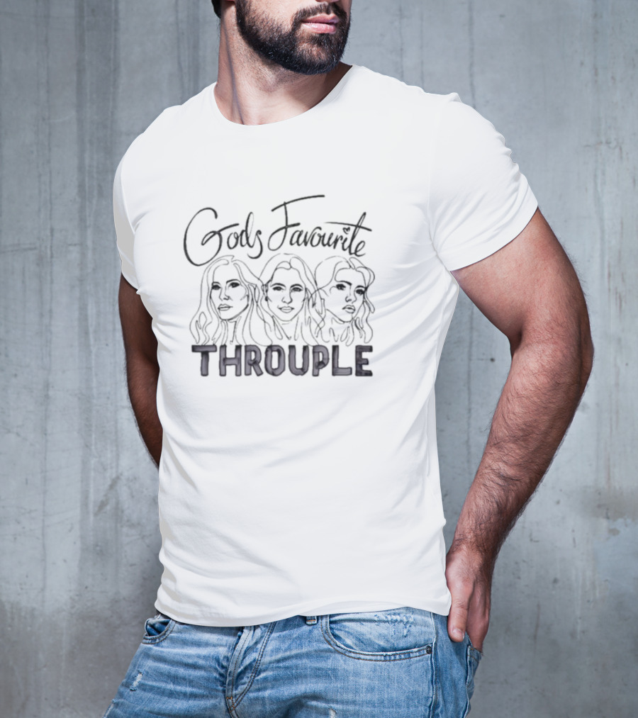 GodS Favourite Throuple Faces Sketch T-Shirt
