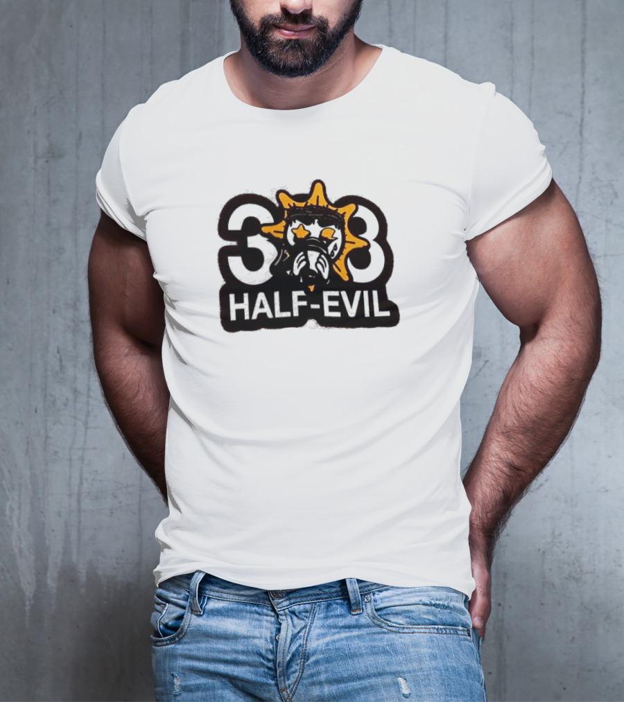 388 Half-Evil Sunburst Mask T-Shirt