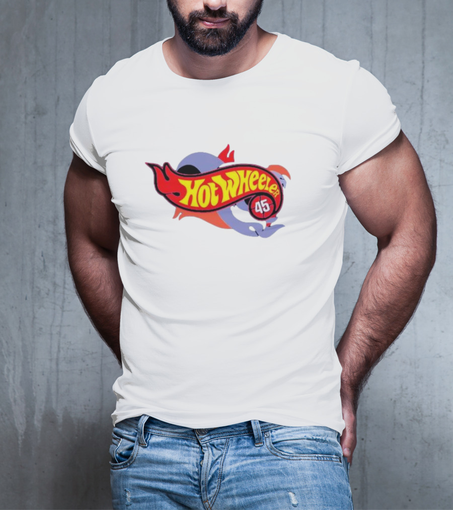 Hot Wheeler 45 Racing Badge Classic Stylized Emblem T-Shirt