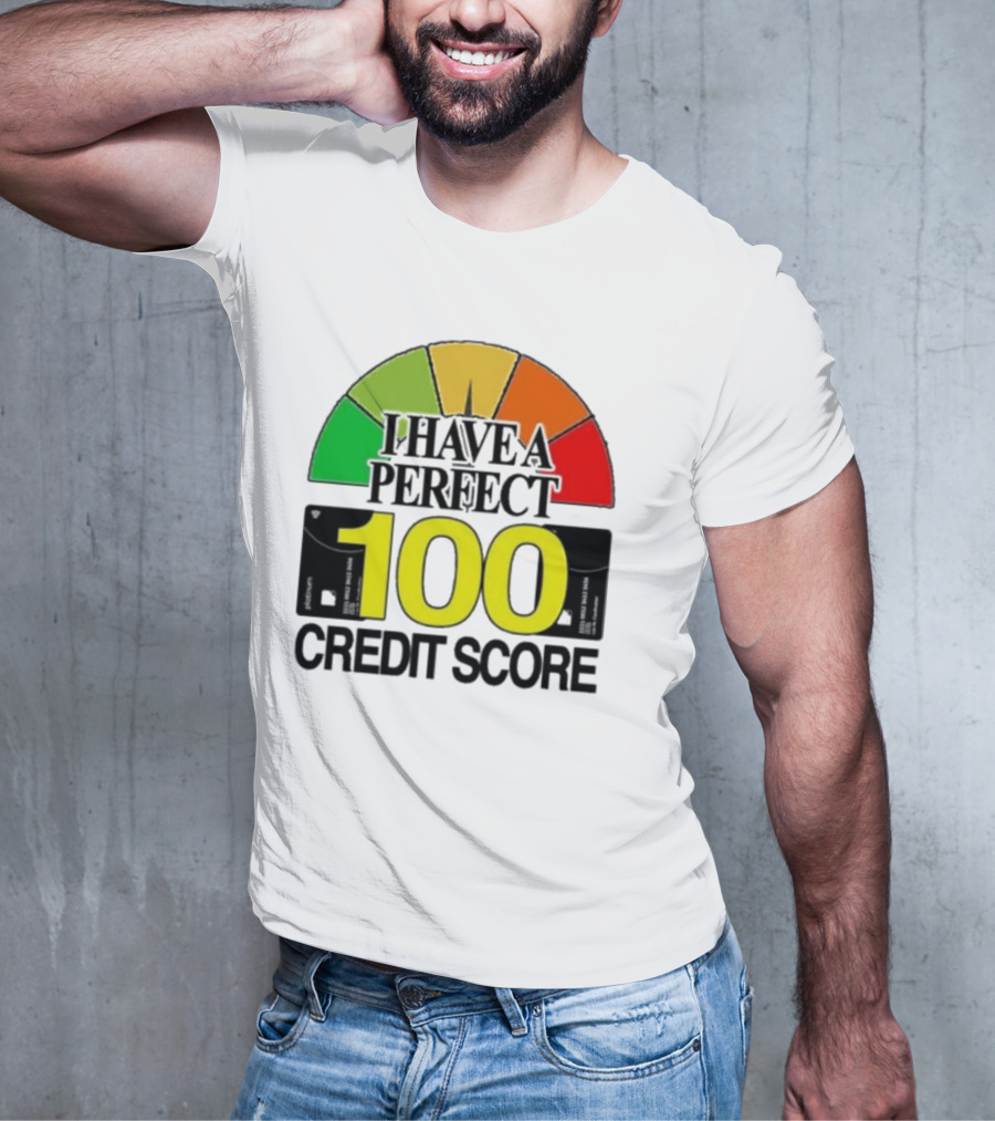 I Have A Perfect 100 Credit Score Gauge Graph T-Shirt