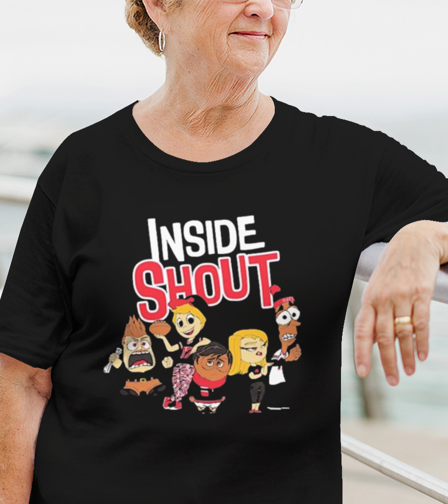 Inside Shout Cartoon Characters Buffalo Bills Football T-Shirt