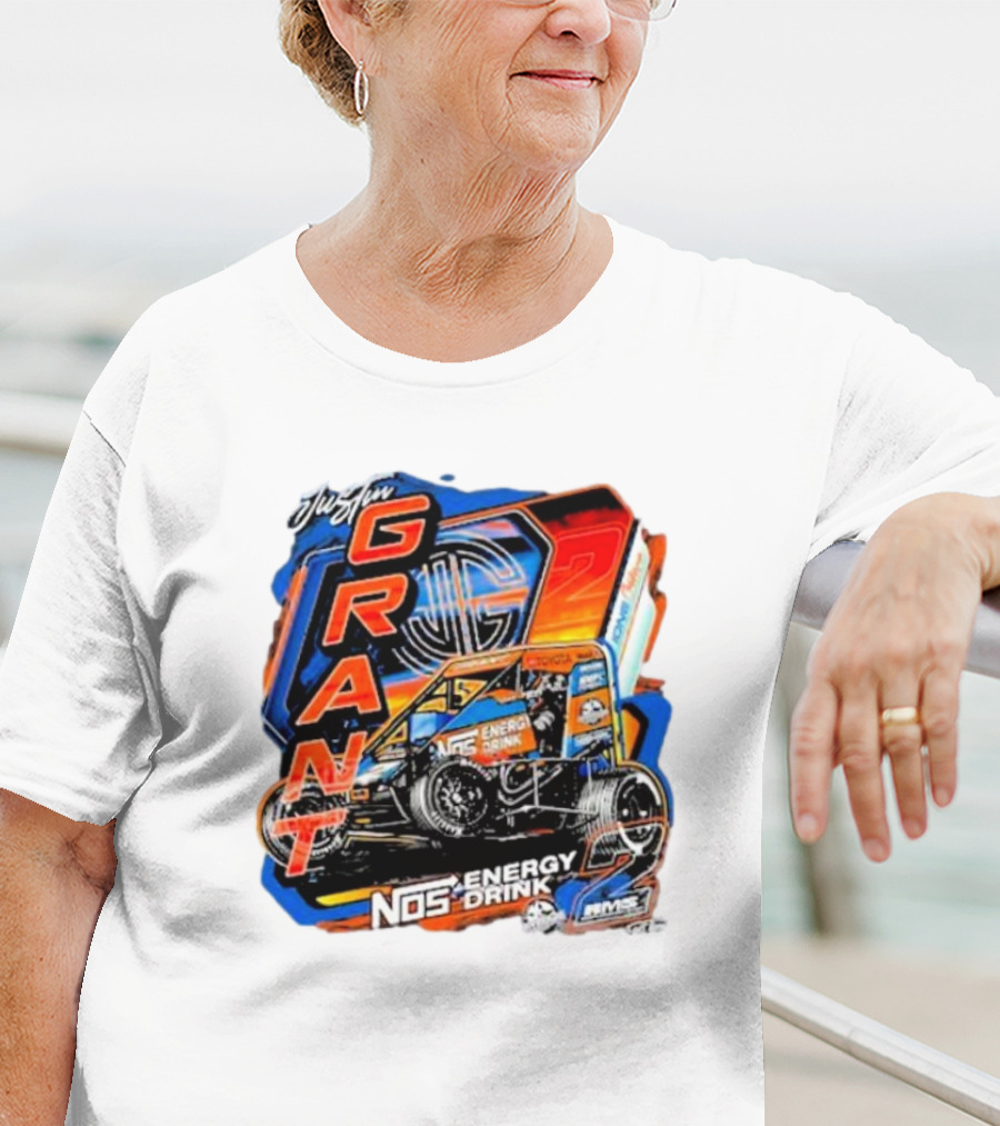 Justin Grant NOS Energy Drink Racing Car JMS T-Shirt