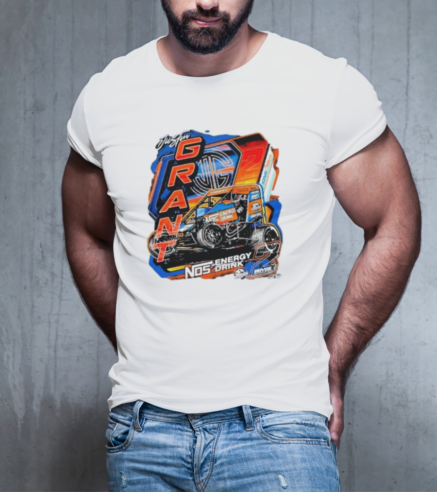 Justin Grant NOS Energy Drink Racing Car JMS T-Shirt