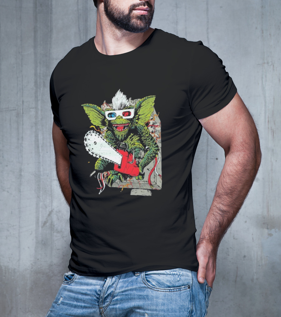 Kingston Falls Chainsaw Massacre Gremlins 3D Glasses T-Shirt