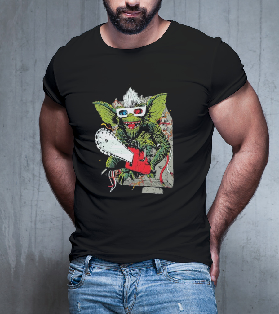 Kingston Falls Chainsaw Massacre Gremlins 3D Glasses T-Shirt