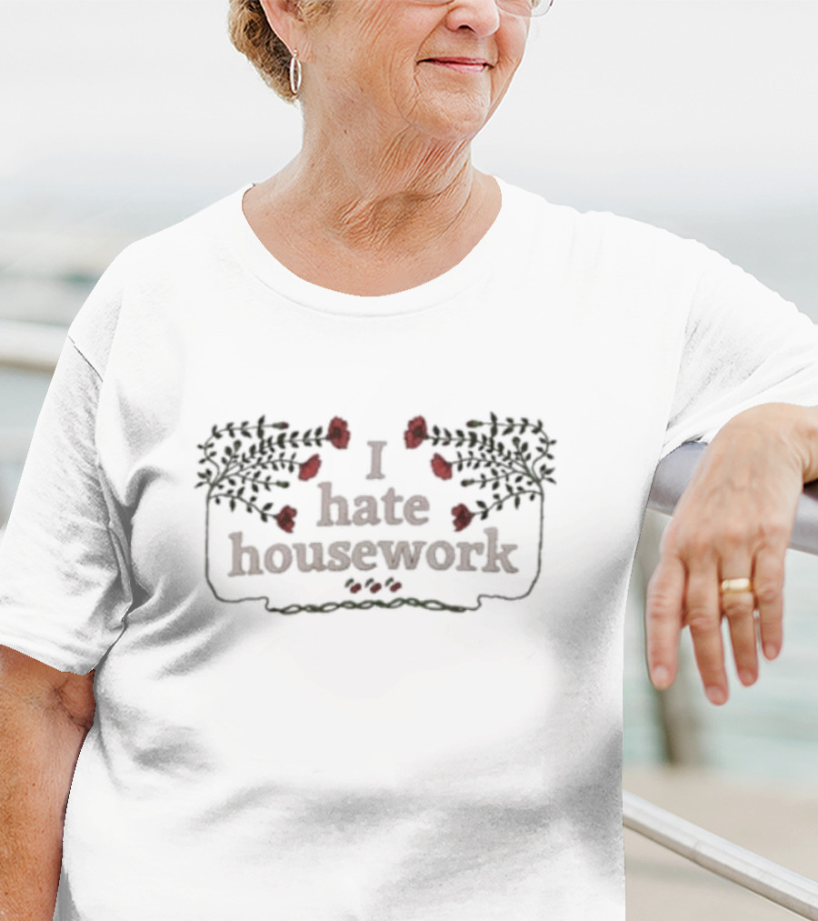 Lilybchapman I Hate Housework Vintage Floral T-Shirt