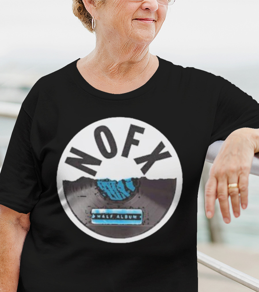 NOFX Half Album Vinyl Record T-Shirt