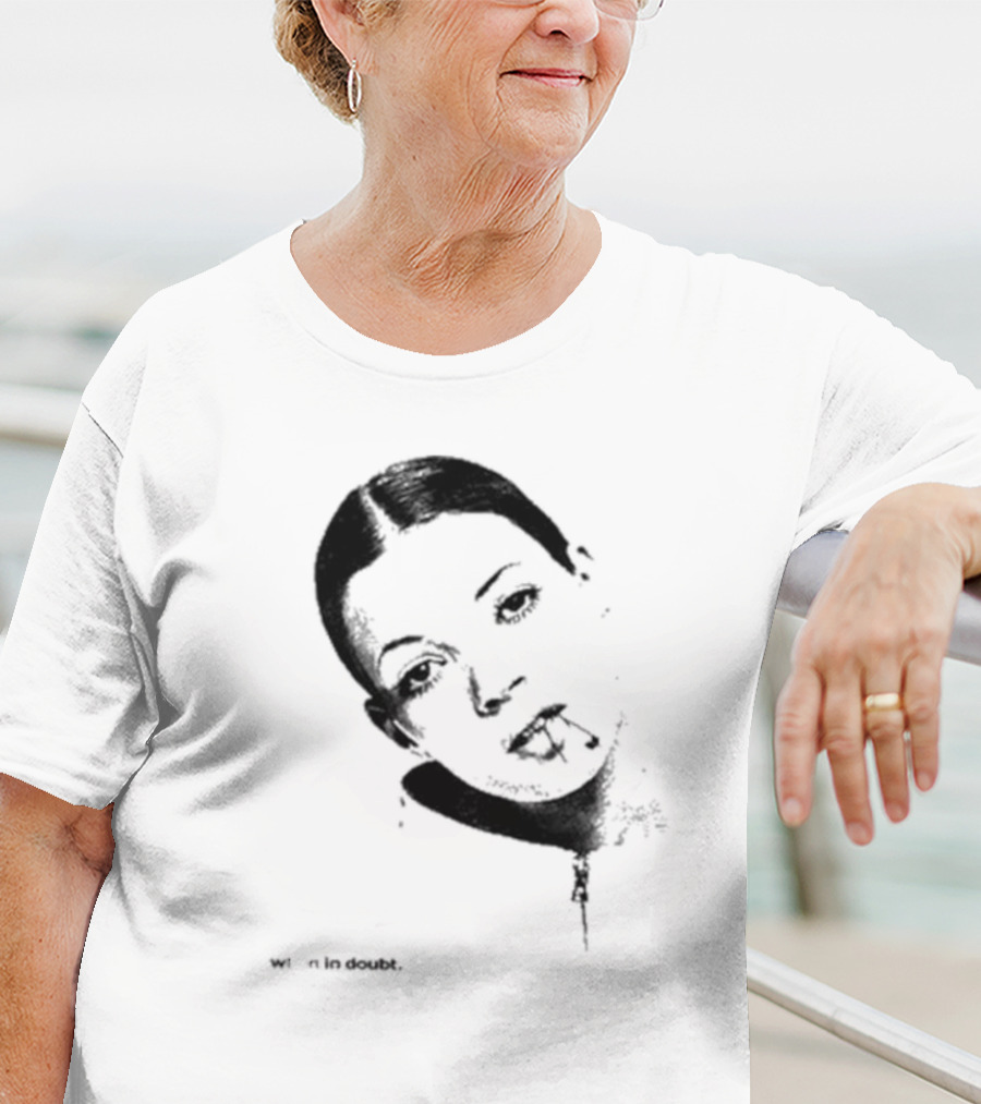 90s Kate Moss When In Doubt Portrait T-Shirt