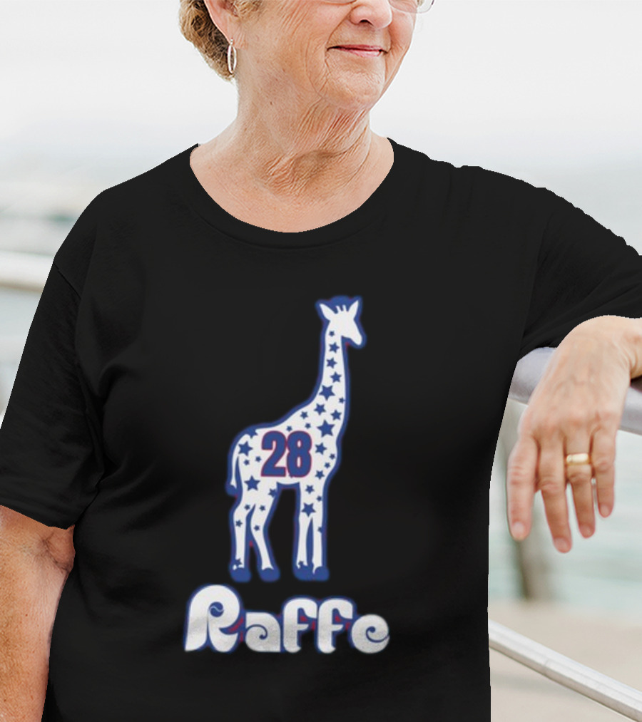 Phillygoat Raffe 28 Star-Patterned Giraffe Jersey T-Shirt