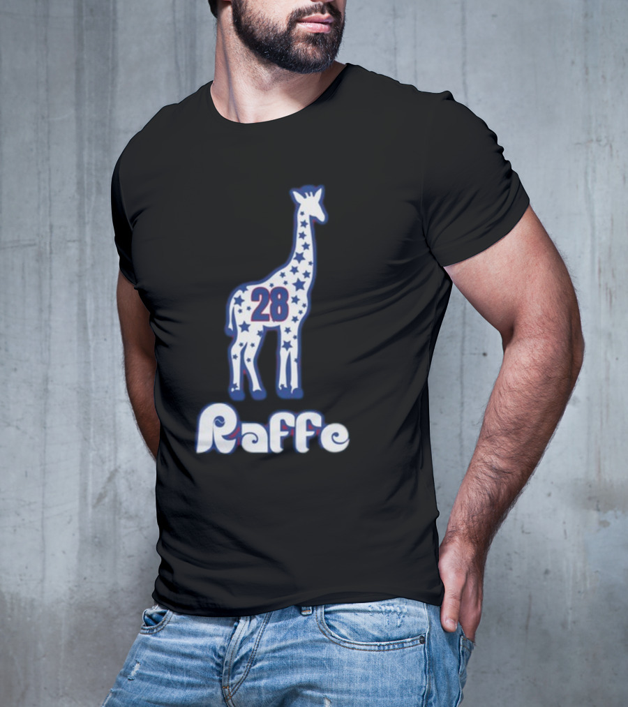 Phillygoat Raffe 28 Star-Patterned Giraffe Jersey T-Shirt