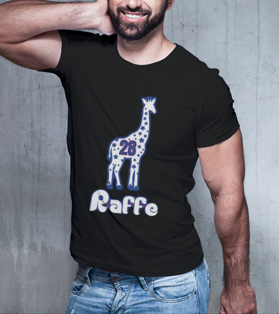Phillygoat Raffe 28 Star-Patterned Giraffe Jersey T-Shirt