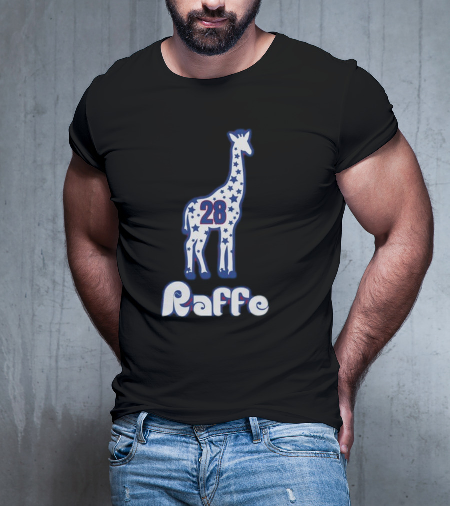 Phillygoat Raffe 28 Star-Patterned Giraffe Jersey T-Shirt