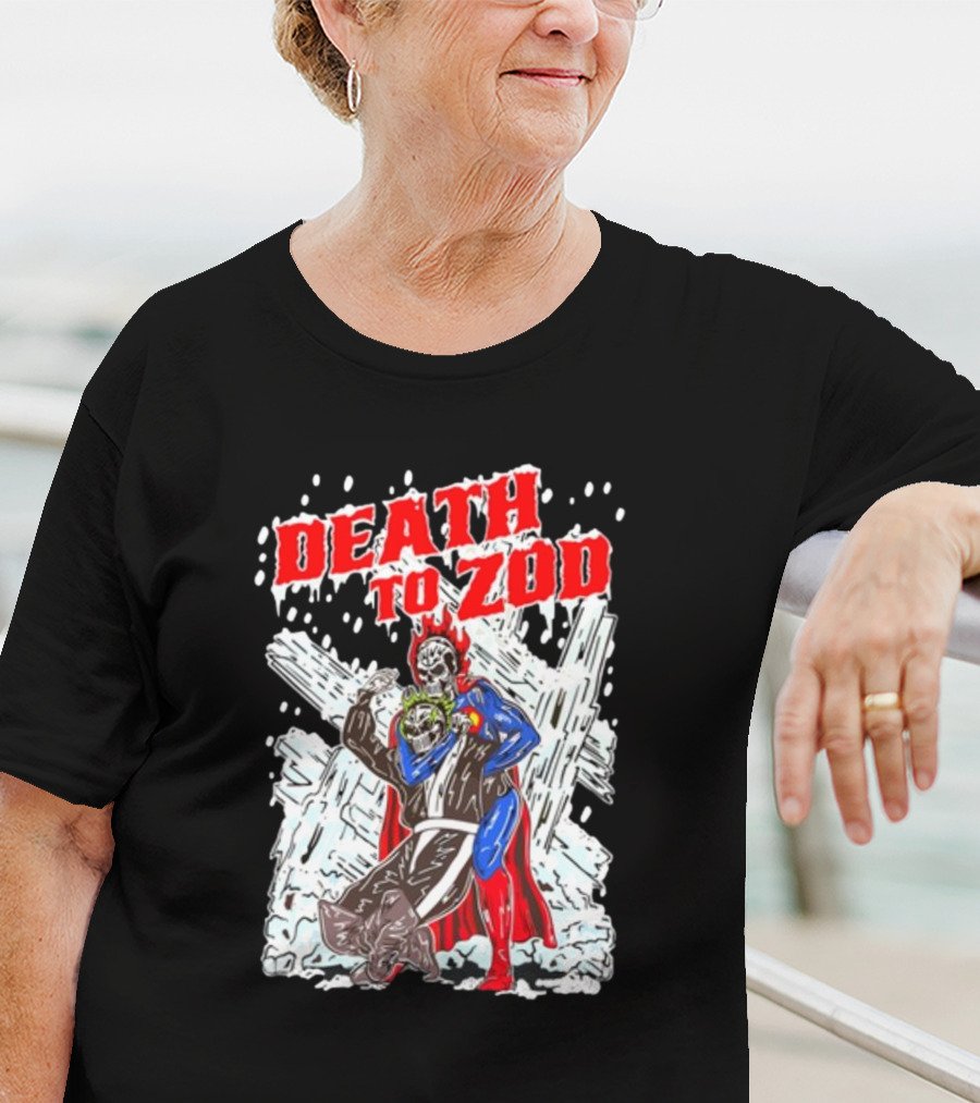 Death To Zod Battle Against Villain In Ice Fortress T-Shirt
