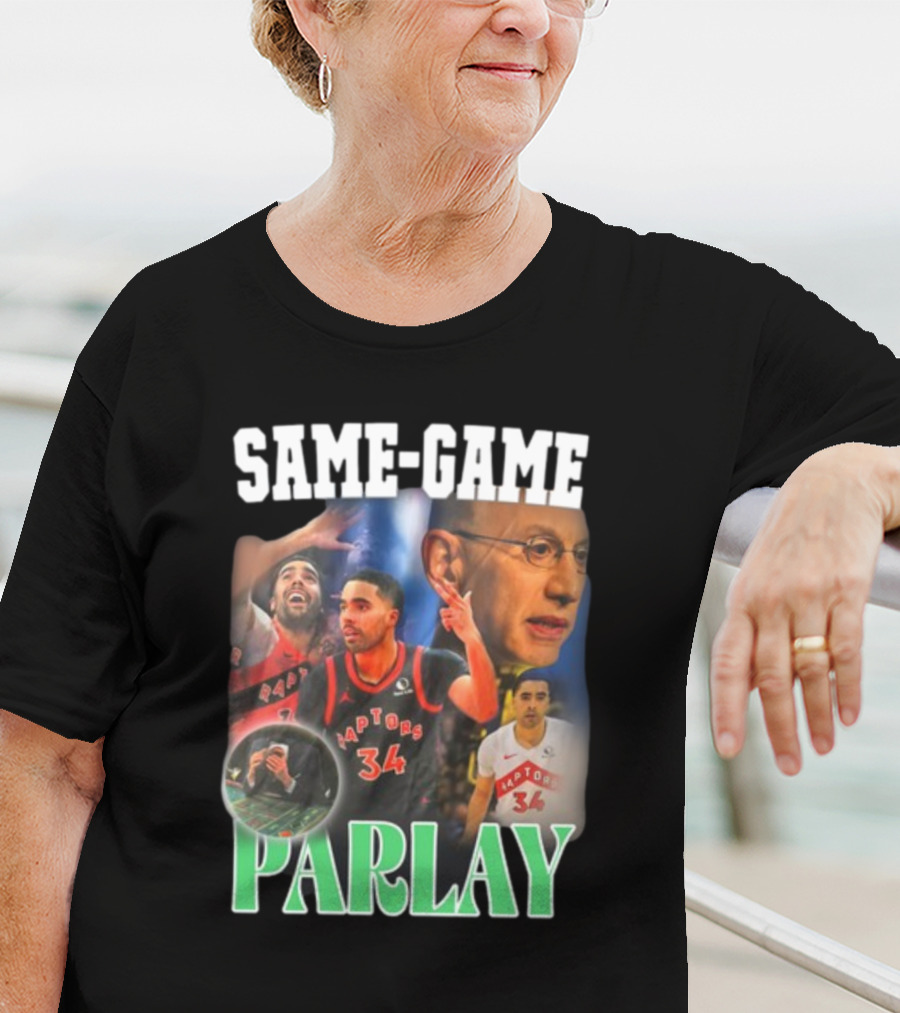 Same-Game Parlay Raptors 34 Basketball Icons T-Shirt