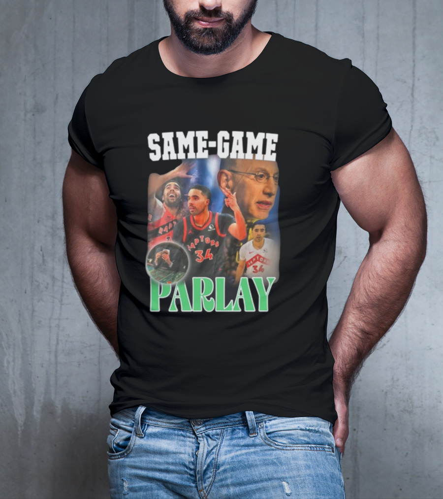 Same-Game Parlay Raptors 34 Basketball Icons T-Shirt