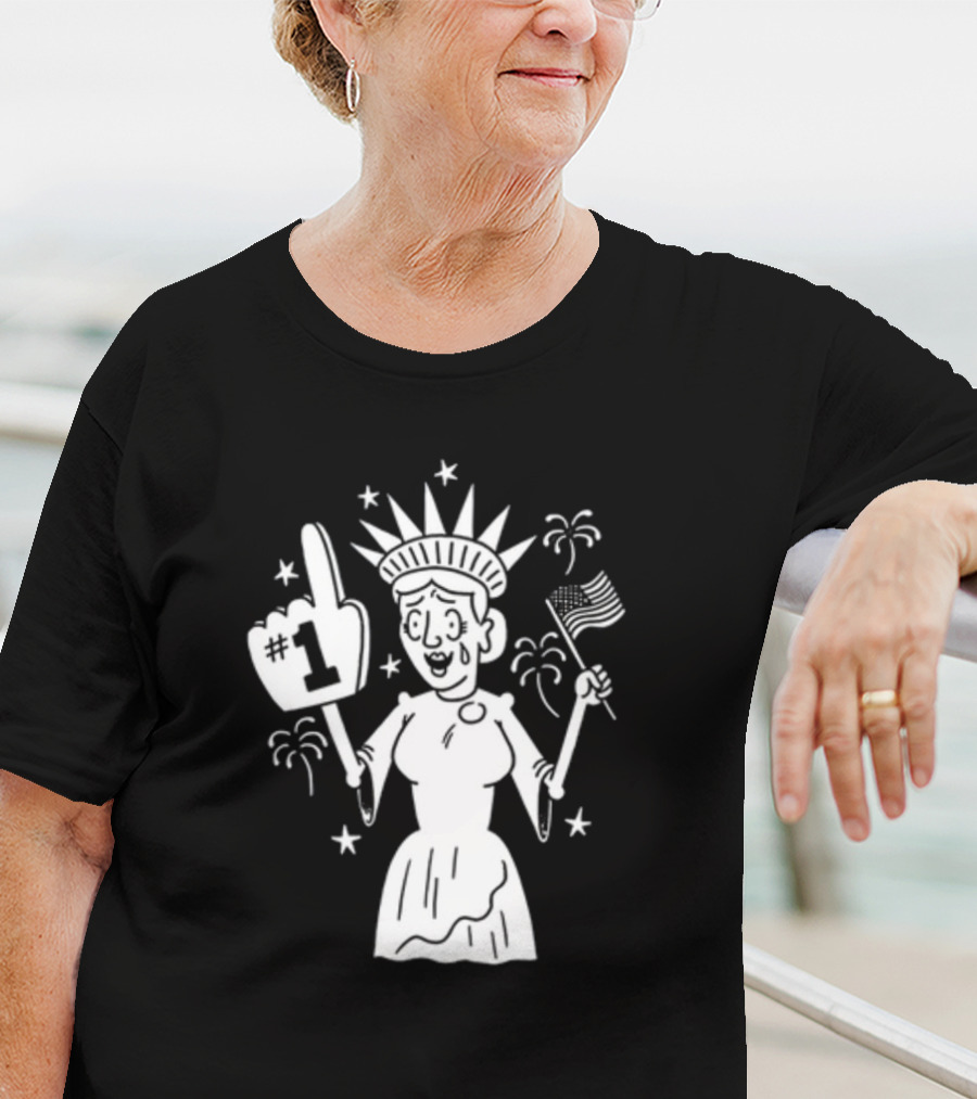 Lady Liberty Patriotic Joy Number One American T-Shirt