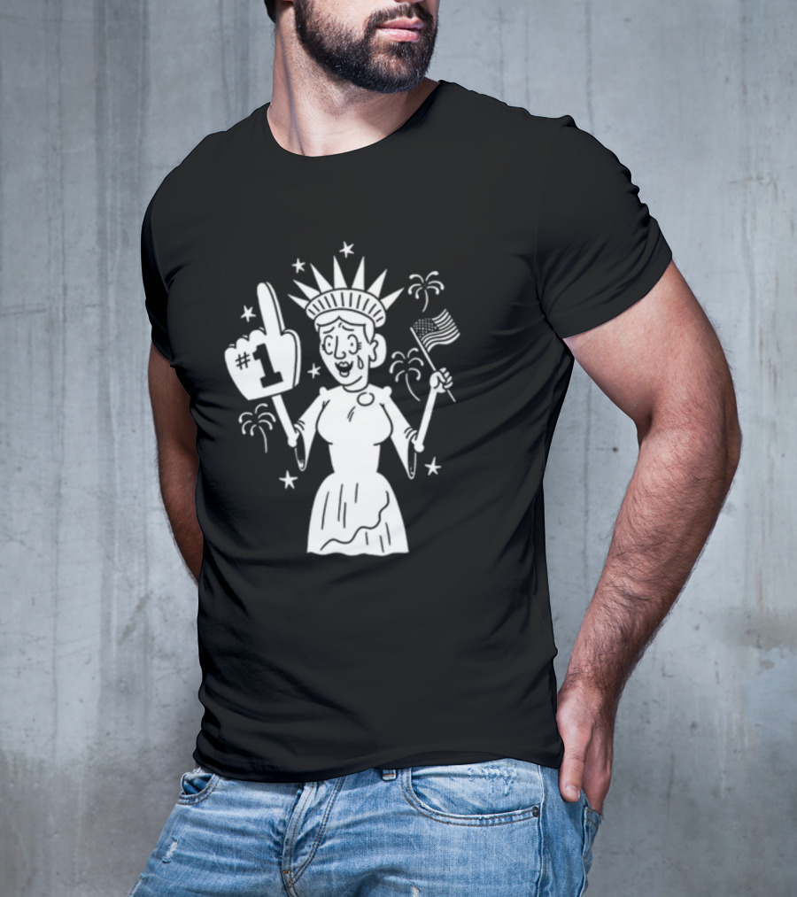 Lady Liberty Patriotic Joy Number One American T-Shirt