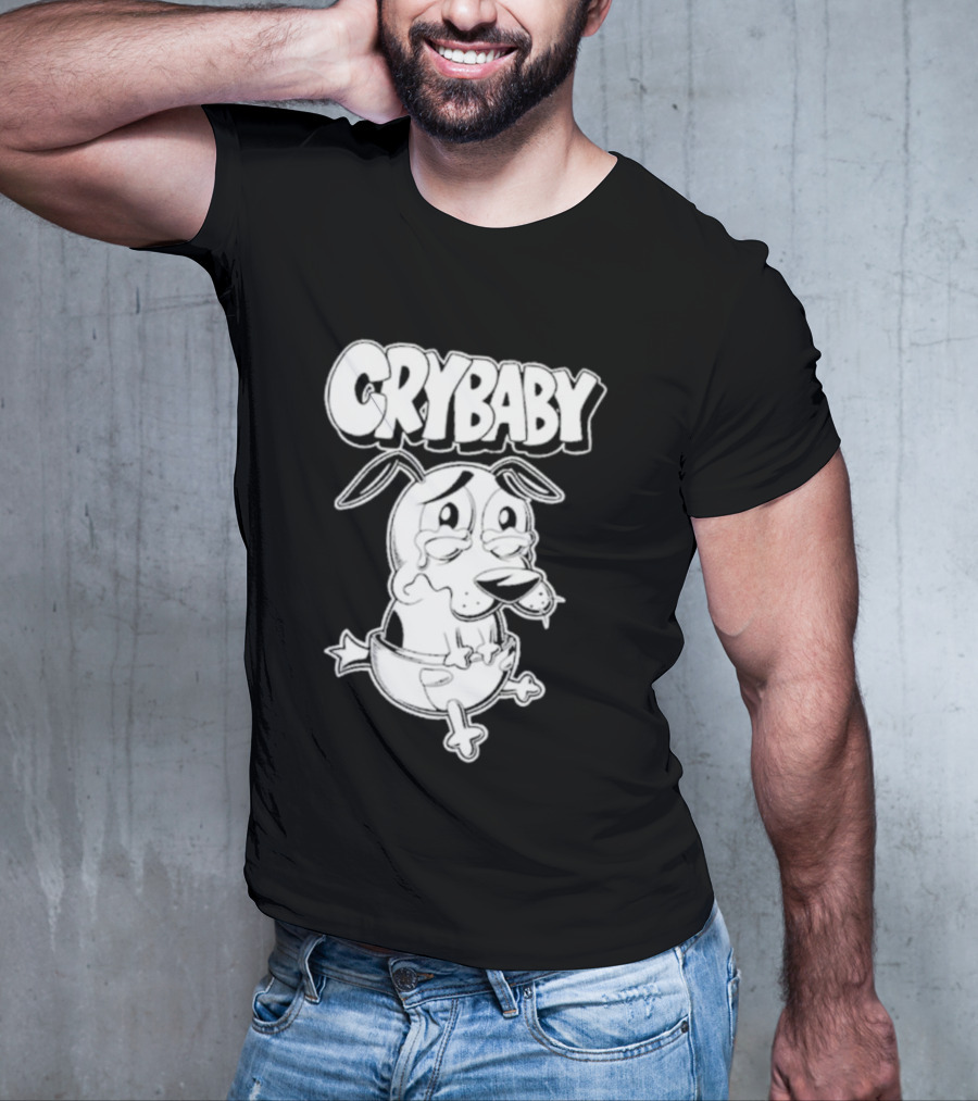 CRYBABY Olafh Ace Tearful Cartoon Dog T-Shirt