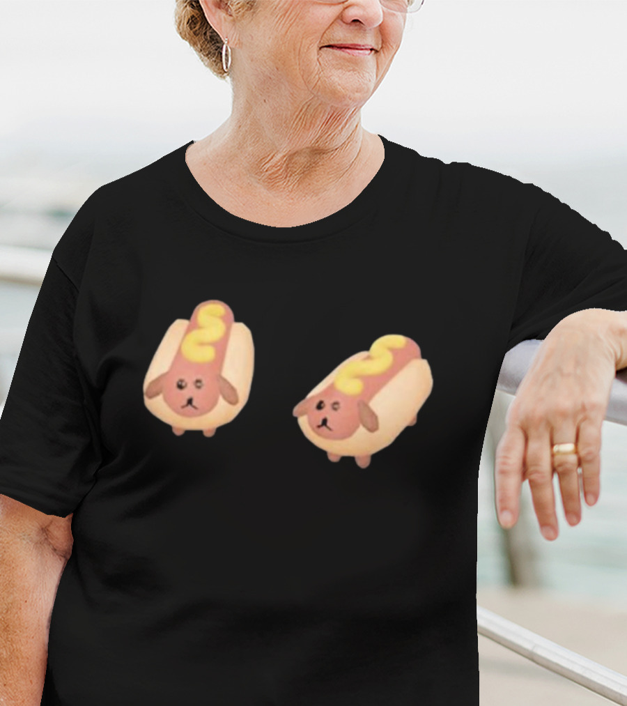 Double Hotdoggy Cute Puppy Snack T-Shirt