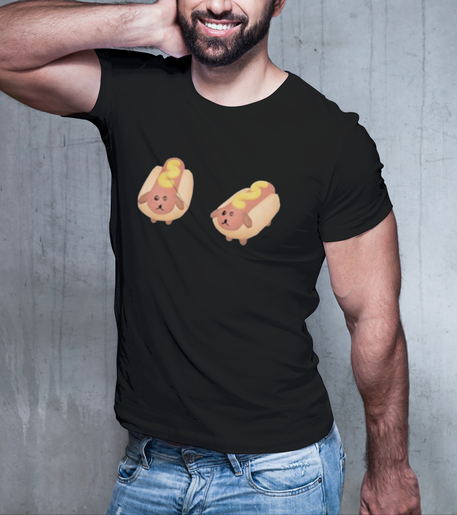 Double Hotdoggy Cute Puppy Snack T-Shirt