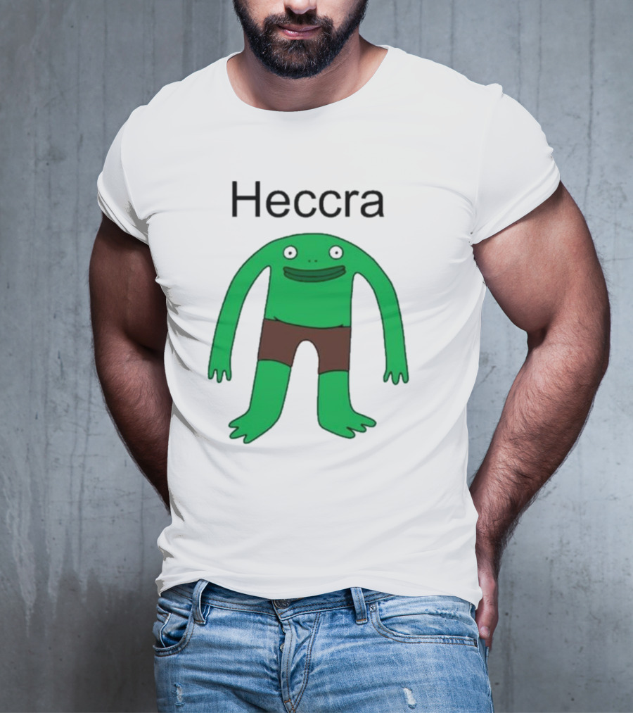 Heccra Mr. Frog Cartoon Character In Brown Shorts T-Shirt