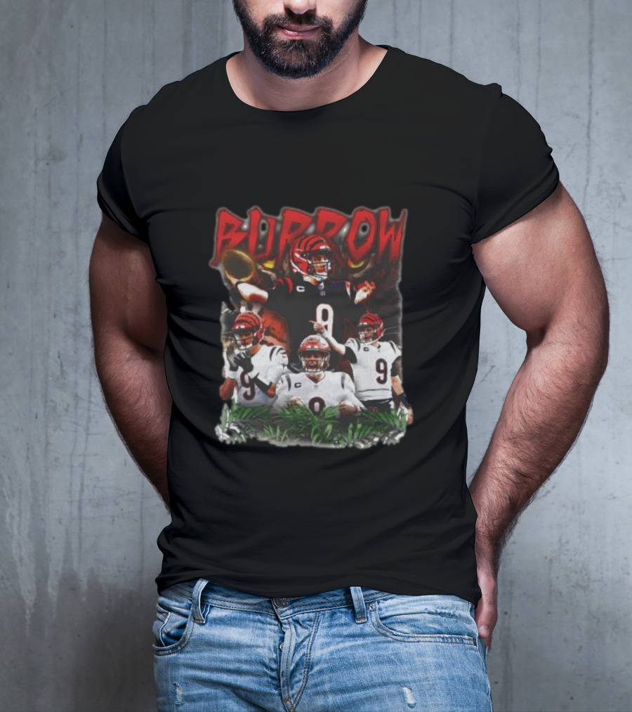 BURROW Bengal Tiger King Football T-Shirt