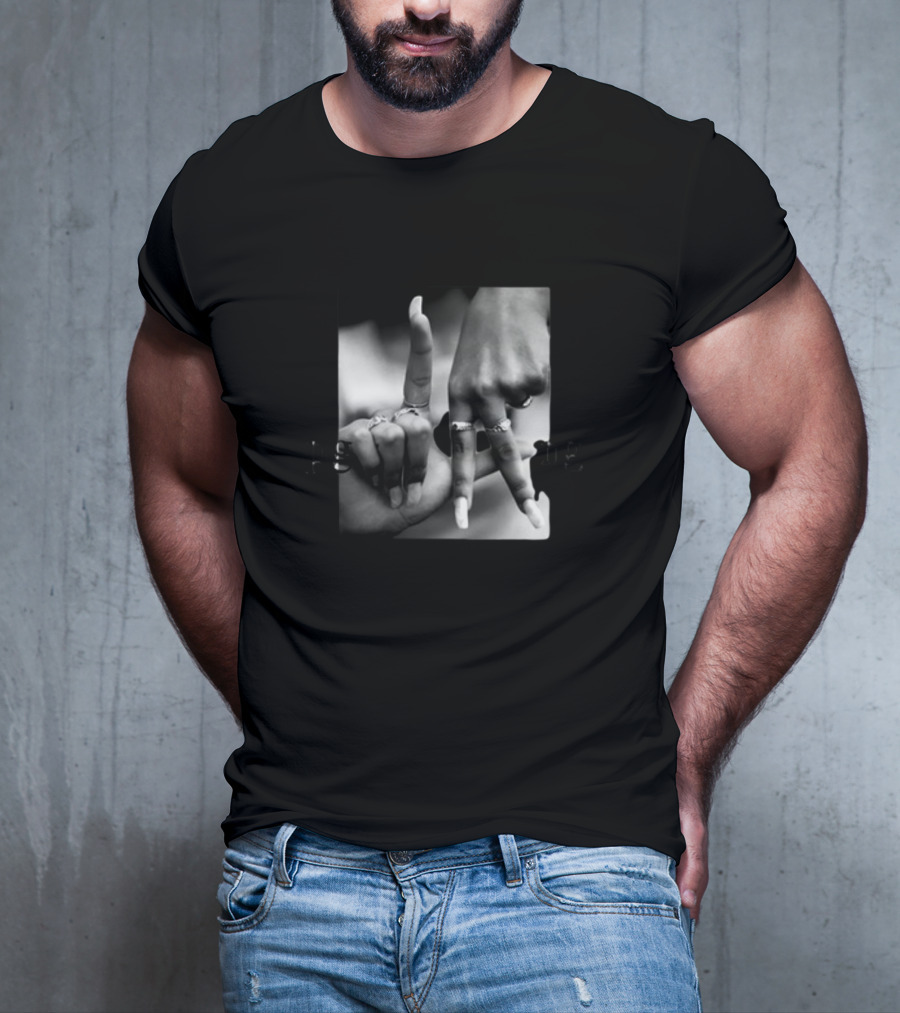 Pglang Kendrick Lamar Black And White Hand Gesture T-Shirt