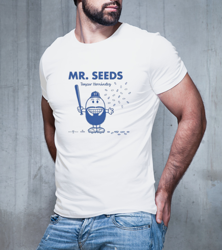 MR. SEEDS Teoscar Hernández Batting Character 87 Baseball T-Shirt
