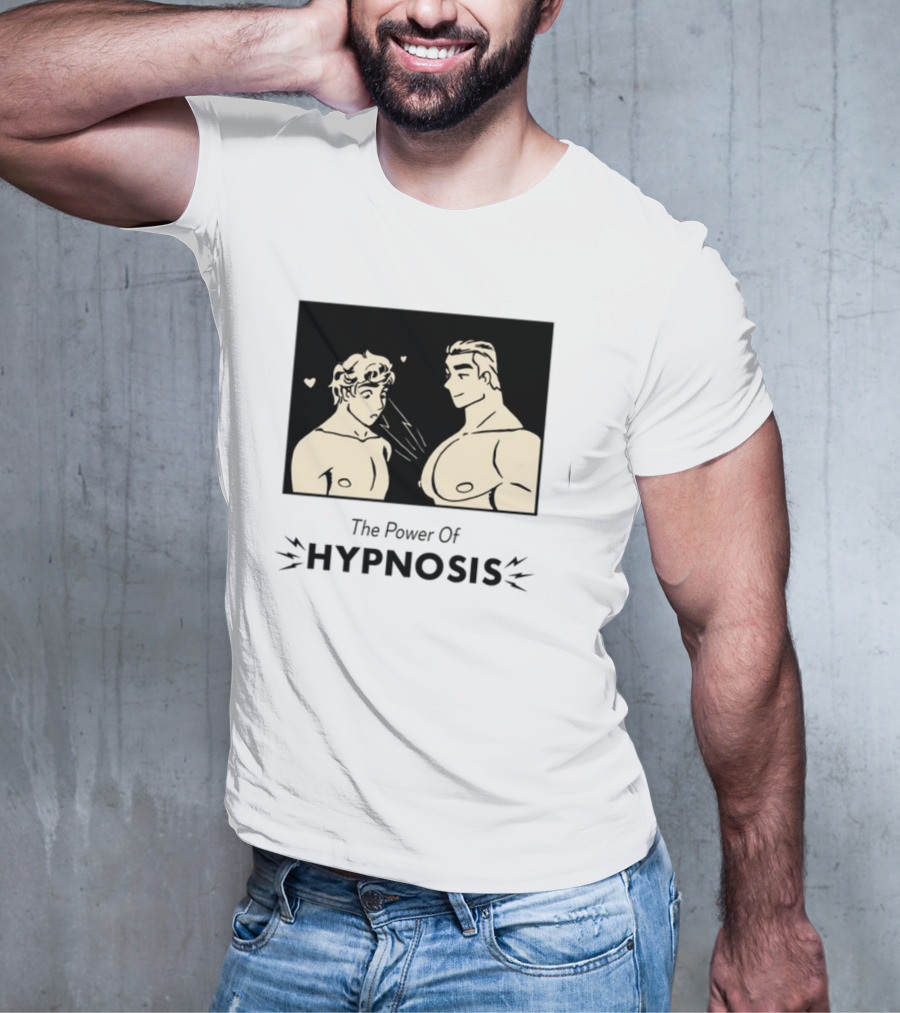 Hypnosis Power With Mesmerized Characters And Heart Symbols T-Shirt
