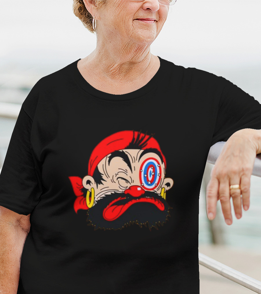 Bluto Sindbad Knockout Cartoon Pirate Target Eye T-Shirt
