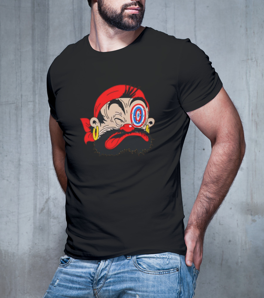 Bluto Sindbad Knockout Cartoon Pirate Target Eye T-Shirt