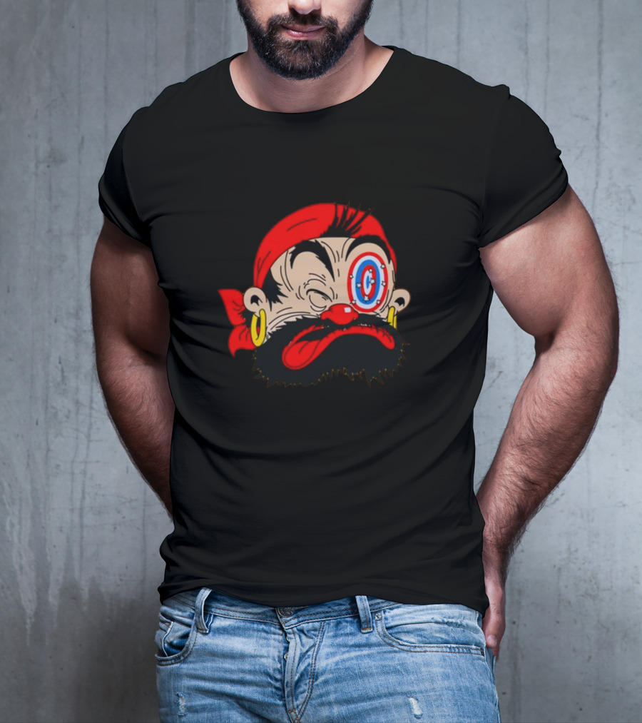 Bluto Sindbad Knockout Cartoon Pirate Target Eye T-Shirt