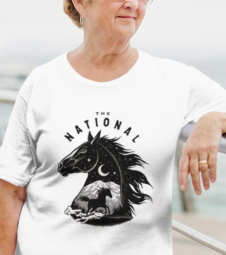 The National Mustang Starry Night Landscape Horse T-Shirt