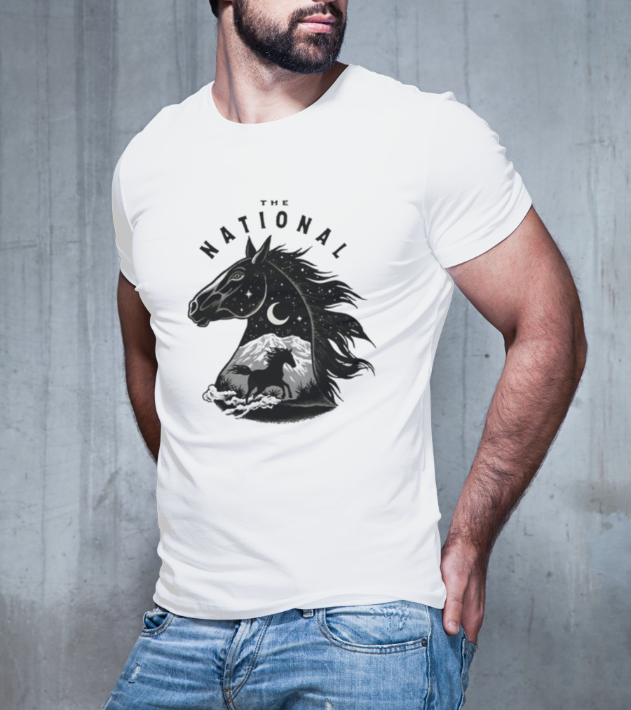 The National Mustang Starry Night Landscape Horse T-Shirt