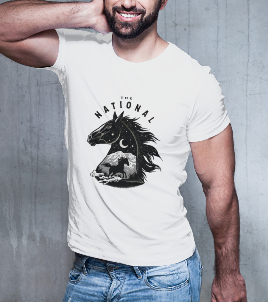 The National Mustang Starry Night Landscape Horse T-Shirt