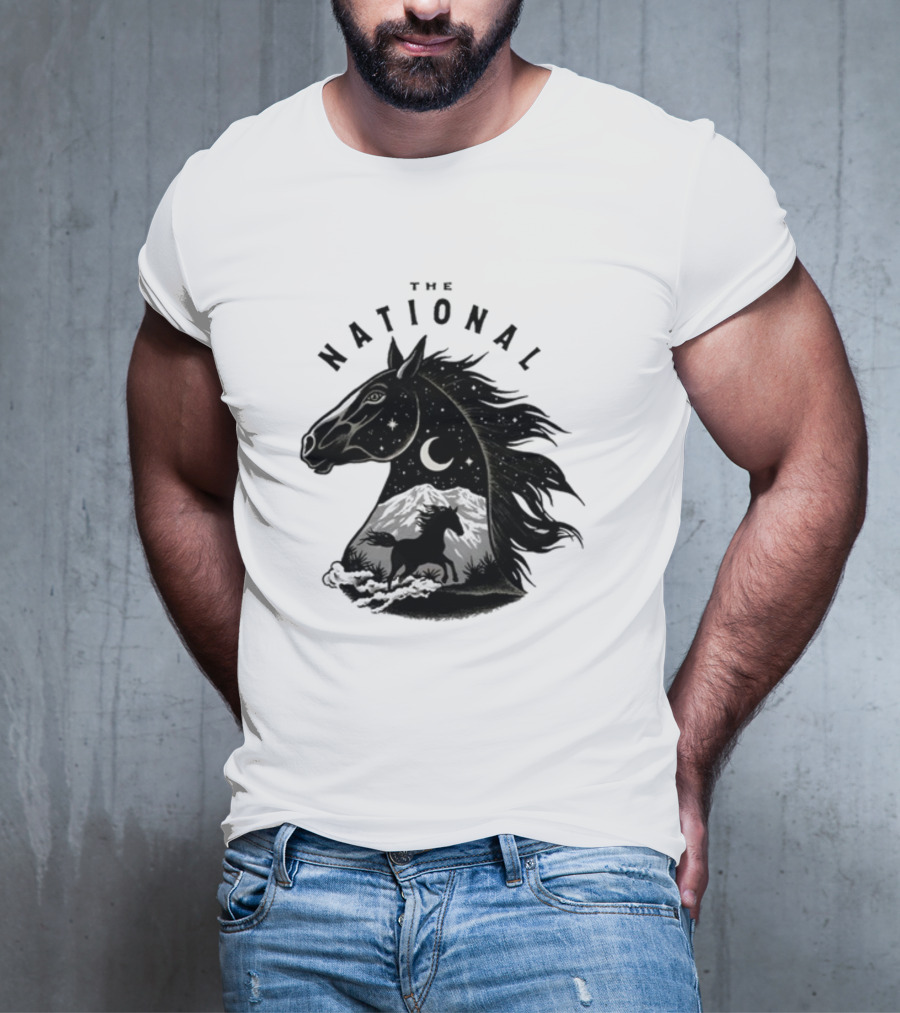 The National Mustang Starry Night Landscape Horse T-Shirt