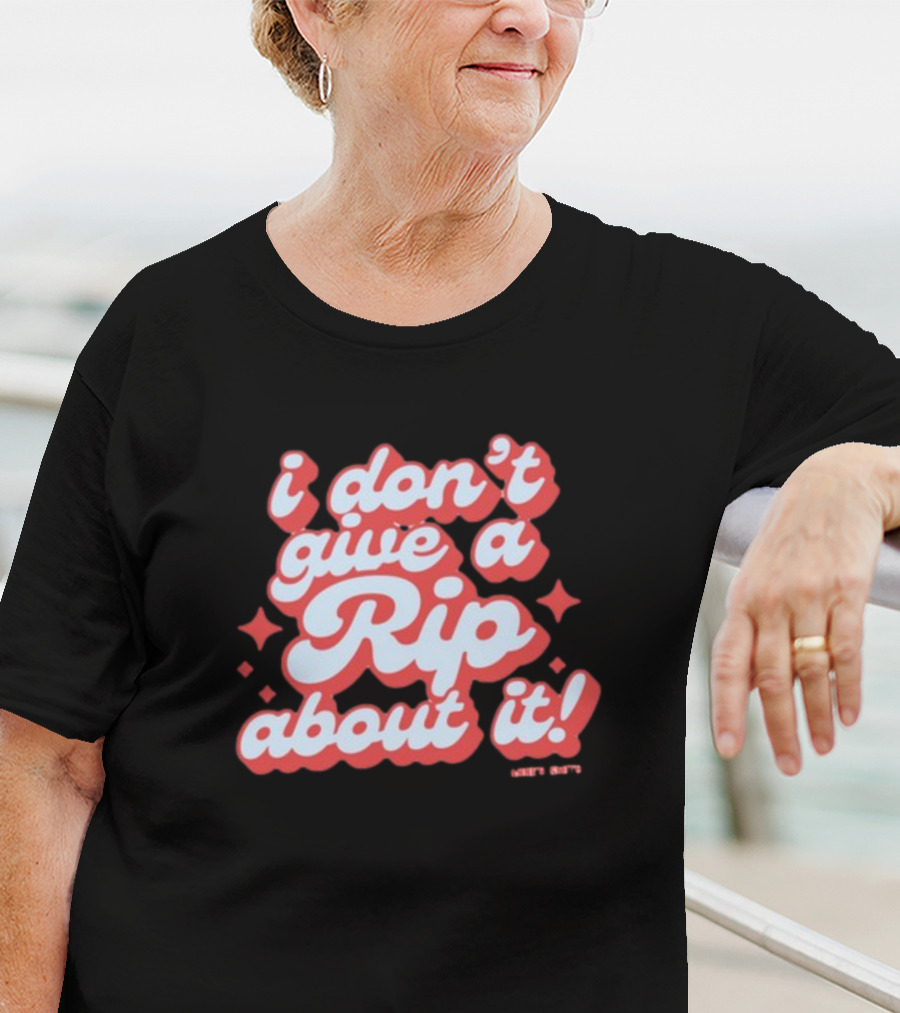 I Don't Give A Rip About It Tanner Smith Wavy Retro 70s T-Shirt