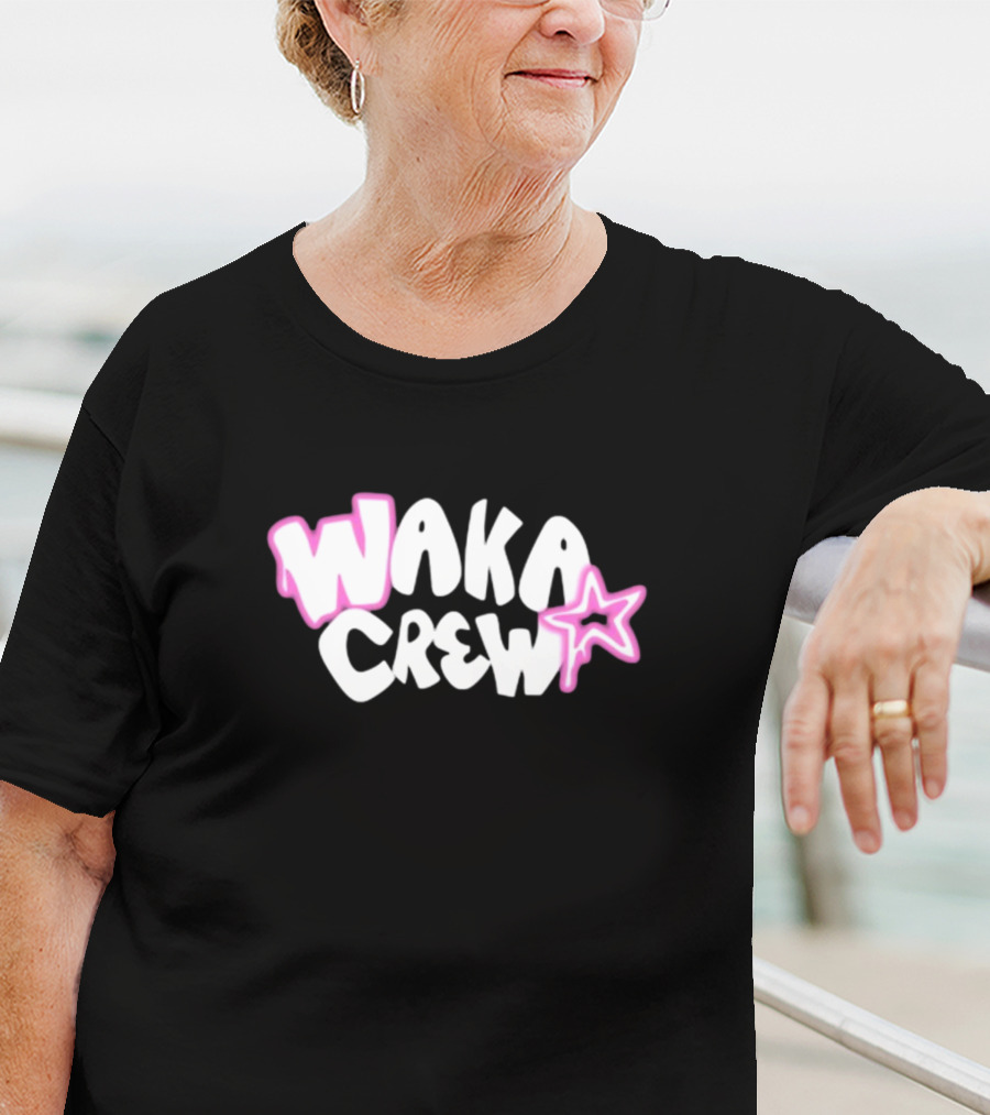 Waka Crew Airbrushed Pink Star T-Shirt