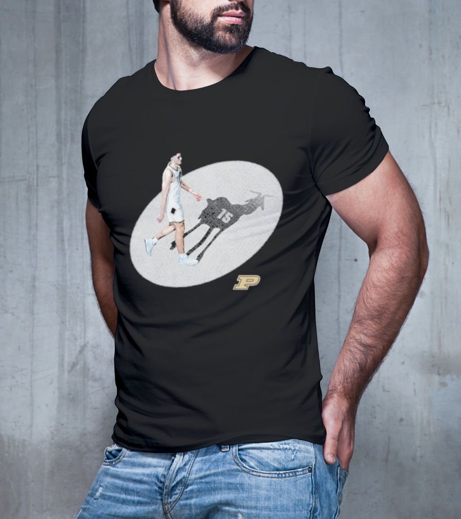 Edey Goat 15 Purdue Boilermakers Shadow Athlete T-Shirt
