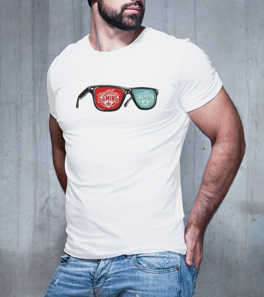 Mtn Dew Gaming Glasses Red Blue T-Shirt