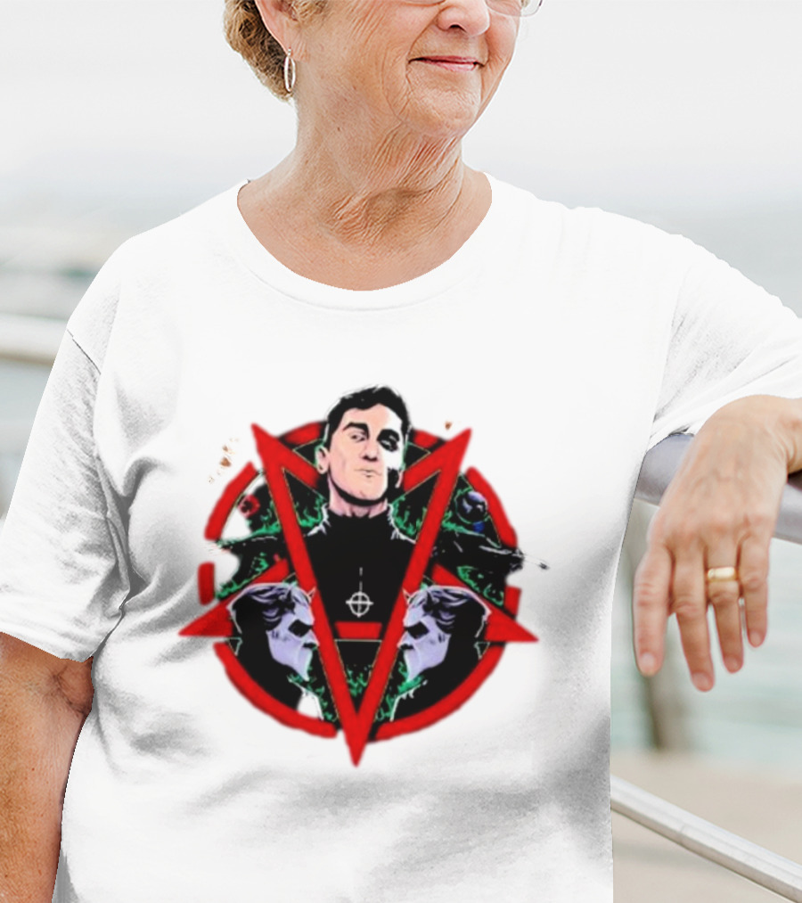 Hawks Remera MVP Vector Triangular Symbol With Mysterious Figure And Crossed Arms T-Shirt