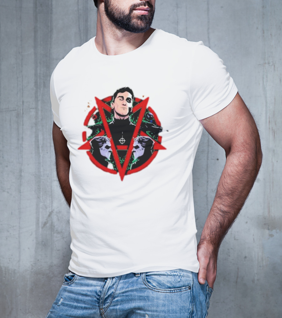 Hawks Remera MVP Vector Triangular Symbol With Mysterious Figure And Crossed Arms T-Shirt