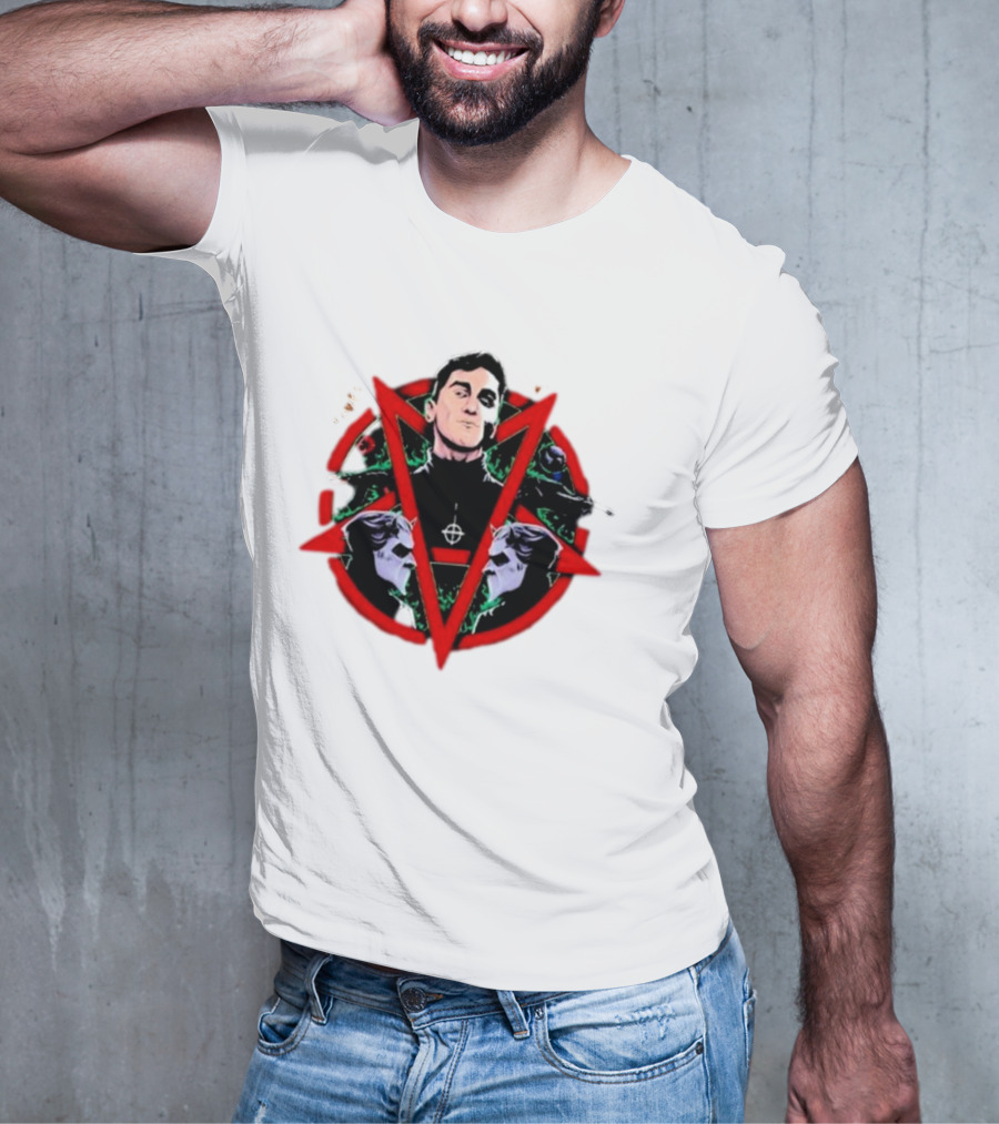Hawks Remera MVP Vector Triangular Symbol With Mysterious Figure And Crossed Arms T-Shirt